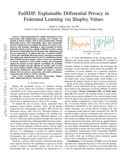 FedSDP: Explainable Differential Privacy in Federated Learning via Shapley Values