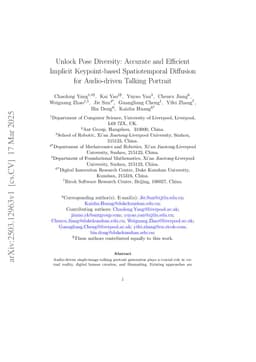 Unlock Pose Diversity: Accurate and Efficient Implicit Keypoint-based Spatiotemporal Diffusion for Audio-driven Talking Portrait