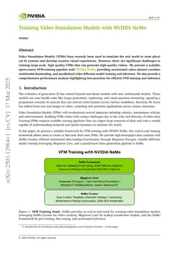 Training Video Foundation Models with NVIDIA NeMo