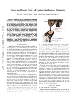 Sensorless Remote Center of Motion Misalignment Estimation