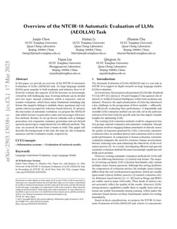 Overview of the NTCIR-18 Automatic Evaluation of LLMs (AEOLLM) Task