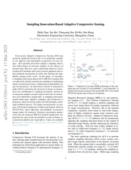 Sampling Innovation-Based Adaptive Compressive Sensing