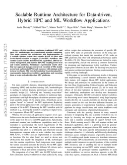 Scalable Runtime Architecture for Data-driven, Hybrid HPC and ML Workflow Applications