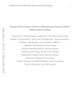 Using the Tools of Cognitive Science to Understand Large Language Models at Different Levels of Analysis