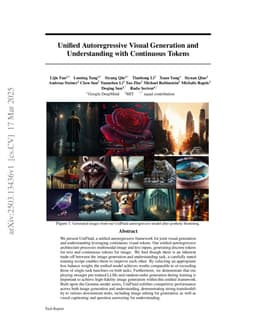 Unified Autoregressive Visual Generation and Understanding with Continuous Tokens