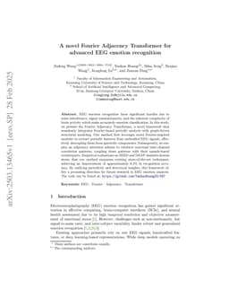 A novel Fourier Adjacency Transformer for advanced EEG emotion recognition