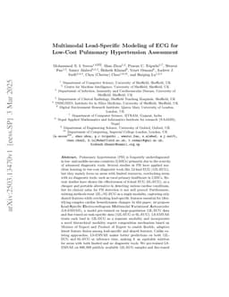 Multimodal Lead-Specific Modeling of ECG for Low-Cost Pulmonary Hypertension Assessment