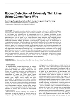 Robust Detection of Extremely Thin Lines Using 0.2mm Piano Wire