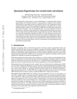 Quantum EigenGame for excited state calculation