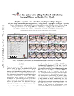 FiVE: A Fine-grained Video Editing Benchmark for Evaluating Emerging Diffusion and Rectified Flow Models