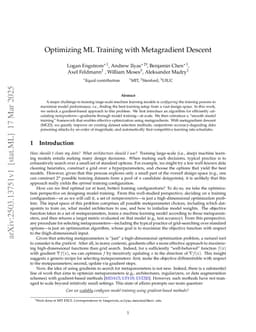Optimizing ML Training with Metagradient Descent