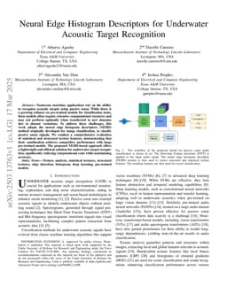 Neural Edge Histogram Descriptors for Underwater Acoustic Target Recognition