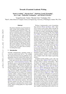 Towards AI-assisted Academic Writing
