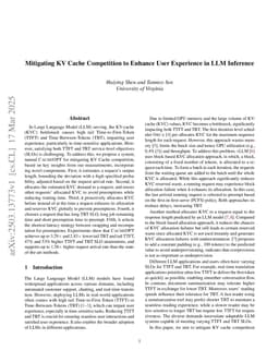 Mitigating KV Cache Competition to Enhance User Experience in LLM Inference