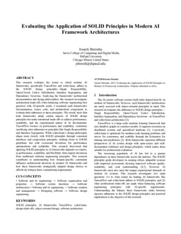 Evaluating the Application of SOLID Principles in Modern AI Framework Architectures