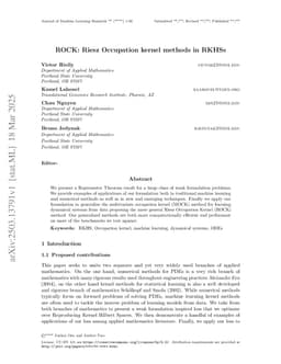 ROCK: A variational formulation for occupation kernel methods in Reproducing Kernel Hilbert Spaces