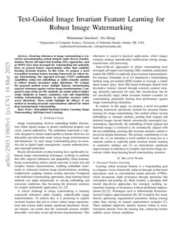Text-Guided Image Invariant Feature Learning for Robust Image Watermarking