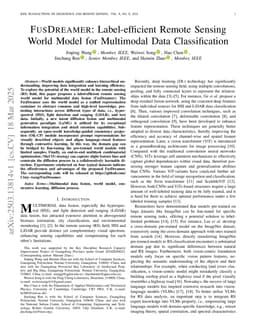 FusDreamer: Label-efficient Remote Sensing World Model for Multimodal Data Classification