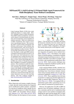 MDTeamGPT: A Self-Evolving LLM-based Multi-Agent Framework for Multi-Disciplinary Team Medical Consultation