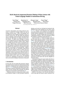 RAD: Retrieval-Augmented Decision-Making of Meta-Actions with Vision-Language Models in Autonomous Driving
