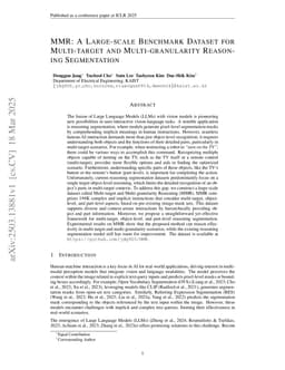 MMR: A Large-scale Benchmark Dataset for Multi-target and Multi-granularity Reasoning Segmentation