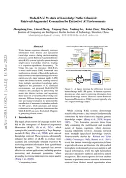 MoK-RAG: Mixture of Knowledge Paths Enhanced Retrieval-Augmented Generation for Embodied AI Environments