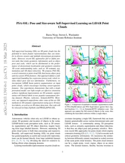 PSA-SSL: Pose and Size-aware Self-Supervised Learning on LiDAR Point Clouds