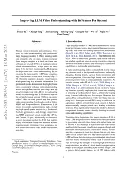 Improving LLM Video Understanding with 16 Frames Per Second
