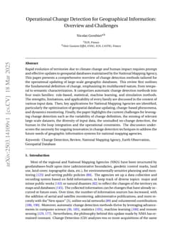 Operational Change Detection for Geographical Information: Overview and Challenges