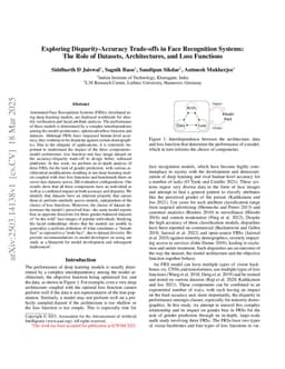 Exploring Disparity-Accuracy Trade-offs in Face Recognition Systems: The Role of Datasets, Architectures, and Loss Functions