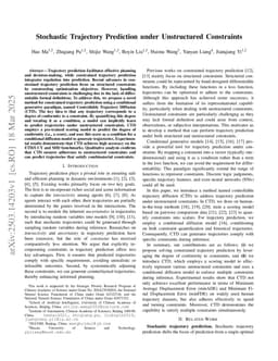 Stochastic Trajectory Prediction under Unstructured Constraints