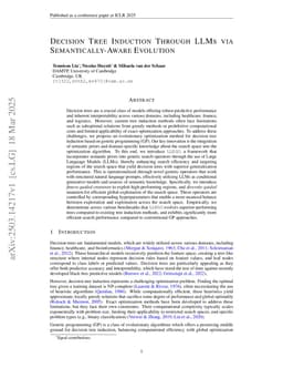 Decision Tree Induction Through LLMs via Semantically-Aware Evolution