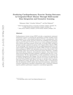 Predicting Cardiopulmonary Exercise Testing Outcomes in Congenital Heart Disease Through Multi-modal Data Integration and Geometric Learning