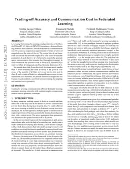 Trading-off Accuracy and Communication Cost in Federated Learning