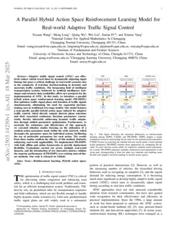A Parallel Hybrid Action Space Reinforcement Learning Model for Real-world Adaptive Traffic Signal Control
