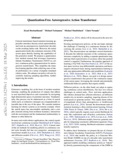Quantization-Free Autoregressive Action Transformer