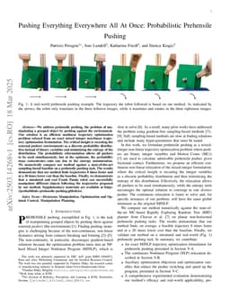 Pushing Everything Everywhere All At Once: Probabilistic Prehensile Pushing