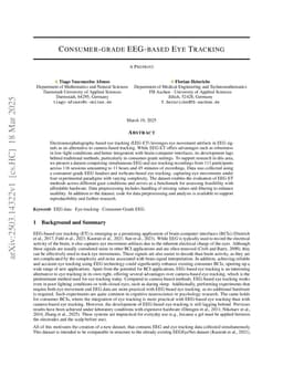 Consumer-grade EEG-based Eye Tracking
