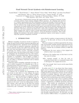 Pauli Network Circuit Synthesis with Reinforcement Learning