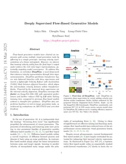 Deeply Supervised Flow-Based Generative Models