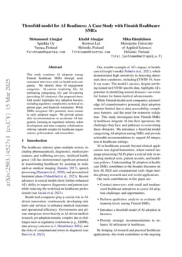 Threefold model for AI Readiness: A Case Study with Finnish Healthcare SMEs