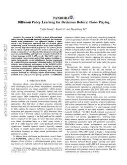 PANDORA: Diffusion Policy Learning for Dexterous Robotic Piano Playing
