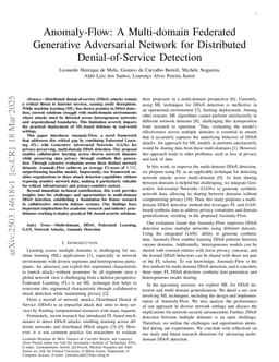 Anomaly-Flow: A Multi-domain Federated Generative Adversarial Network for Distributed Denial-of-Service Detection