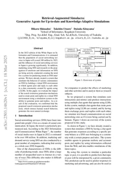 Retrieval-Augmented Simulacra: Generative Agents for Up-to-date and Knowledge-Adaptive Simulations