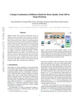 A Simple Combination of Diffusion Models for Better Quality Trade-Offs in Image Denoising