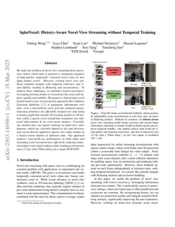 SplatVoxel: History-Aware Novel View Streaming without Temporal Training