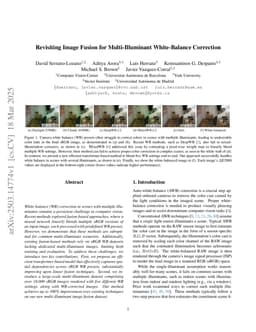 Revisiting Image Fusion for Multi-Illuminant White-Balance Correction