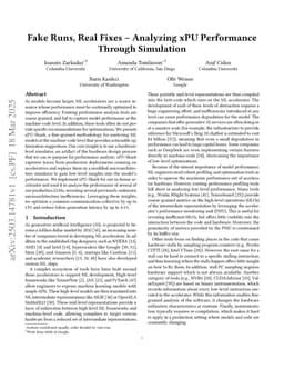 Fake Runs, Real Fixes -- Analyzing xPU Performance Through Simulation