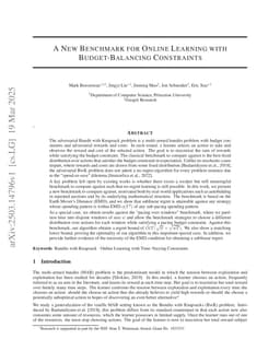 A New Benchmark for Online Learning with Budget-Balancing Constraints