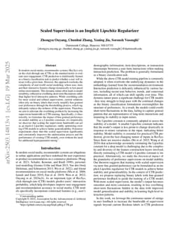 Scaled Supervision is an Implicit Lipschitz Regularizer